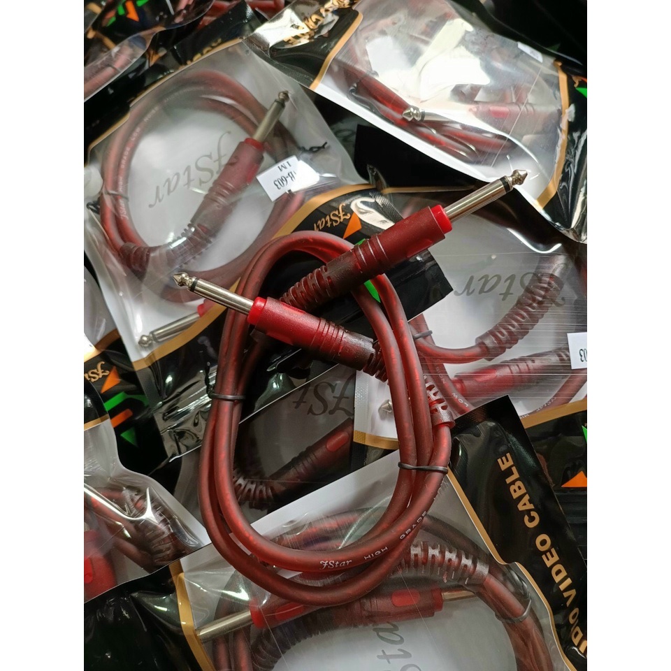 Dây jack 2 đầu 6 ly  nâu JSTAR
