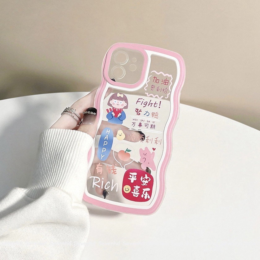 Ốp Điện Thoại Mềm Họa Tiết Cô Gái Hoạt Hình Truyền Cảm Hứng Cho iPhone 13 12 11 Pro Max Xs Max Xr X 7 8 6 6s Plus