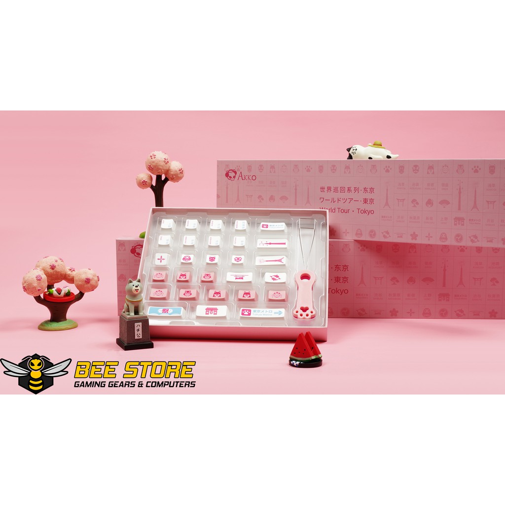 [Mã 267ELSALE hoàn 7% đơn 300K] Bộ Keycap AKKO Tokyo R2 (Chất liệu PBT Dye-Subbed, 28 nút)