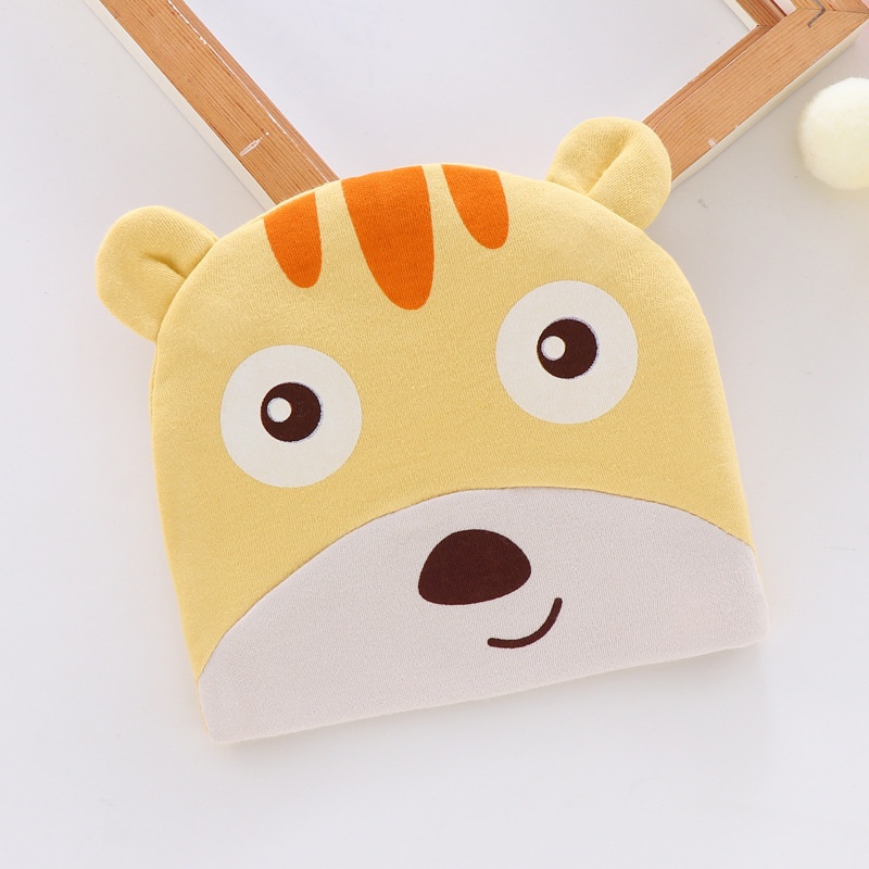 Mũ Cotton Mềm Mại Họa Tiết Hoạt Hình Cho Bé Sơ Sinh