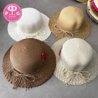 Nón cói đính nơ đi biển cho Nữ