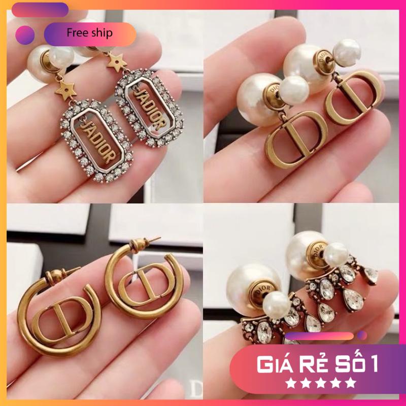 Bông tai dior đính đá sang trọng