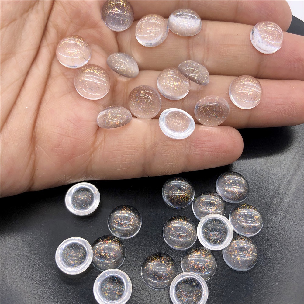 Set 20 Hạt Xâu Chuỗi Bán Nguyệt Nhiều Màu Sắc 6 / 8 / 10 / 12mm Dùng Làm Trang Sức Thủ Công