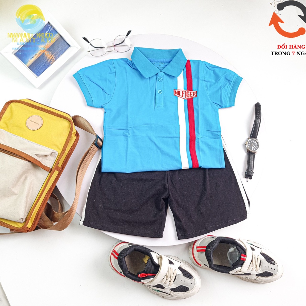 bộ bé trai sành điệu 100% cotton đẹp, thầm mồ hôi, mamikid