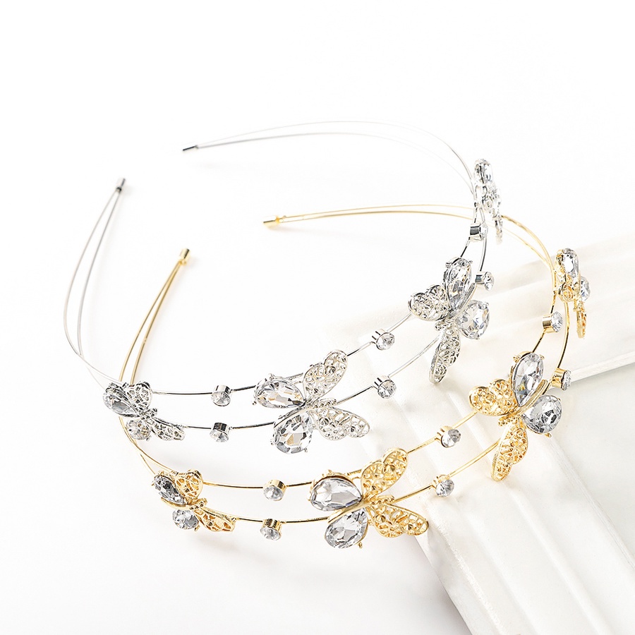 Băng Đô Cài Tóc Đính Đá Hình Bướm Phong Cách Hàn Quốc