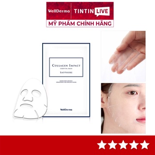 Mặt nạ dưỡng ẩm, làm trắng da WELLDERMA COLLAGEN IMPACT ESSENTIAL MASK SAPPHIRE