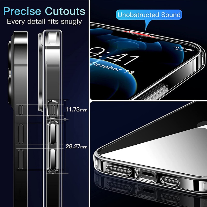 Ốp Điện Thoại Silicon Mềm Trong Suốt Cho iPhone 14 12 11 13 Pro Max 13 Mini X XS Max XR 8 7 14 Plus SE