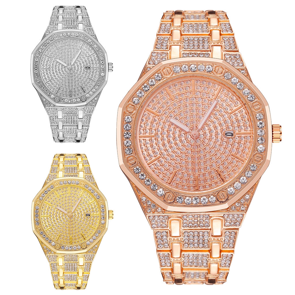 Đồng Hồ Quartz Nữ Dây Thép Không Gỉ Mạ Vàng Hồng Đính Đá Sang Trọng | BigBuy360 - bigbuy360.vn