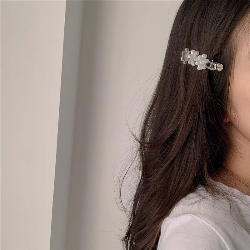 Kẹp tóc tim hoa cute