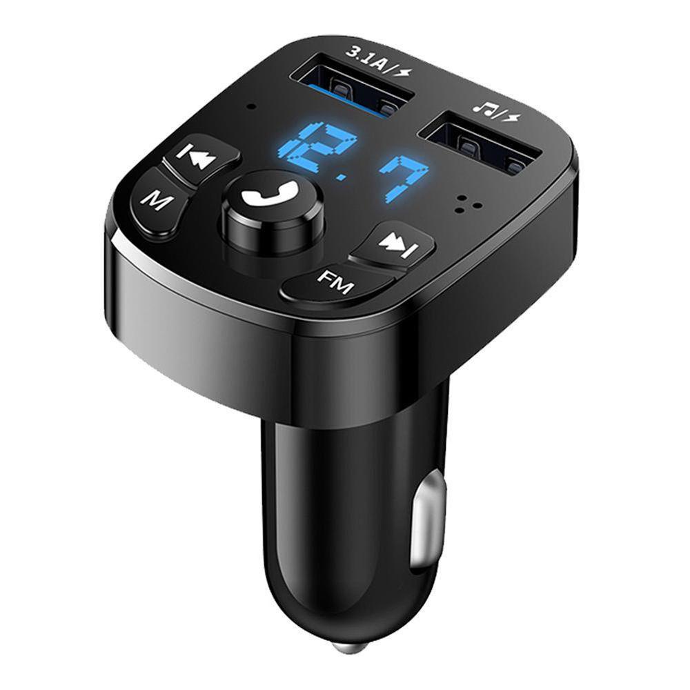 Bộ Sạc Nhanh USB Kép Kiêm Máy Nghe Nhạc MP3 Bluetooth 5.0 FM 1 Cái Cho Xe Hơi