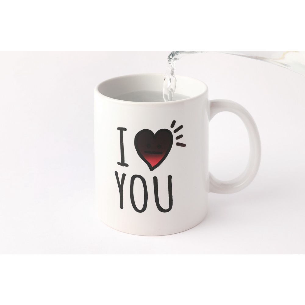 Cốc Mug Đo Độ Ấm ARTBOX Hàn Quốc Màu Trắng I LOVE YOU
