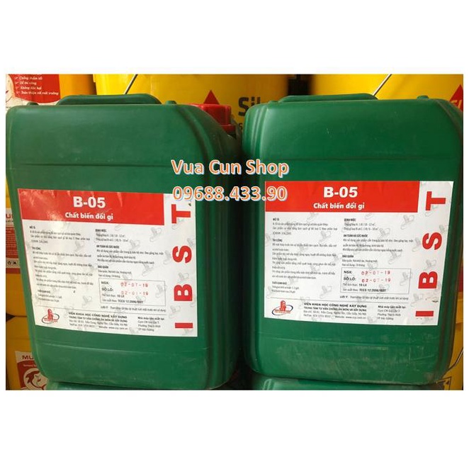 Tẩy gỉ sắt, thép - B05 - Đánh tẩy bay mọi lọai gỉ (rỉ) thép-tẩy rỉ nhanh (10L)