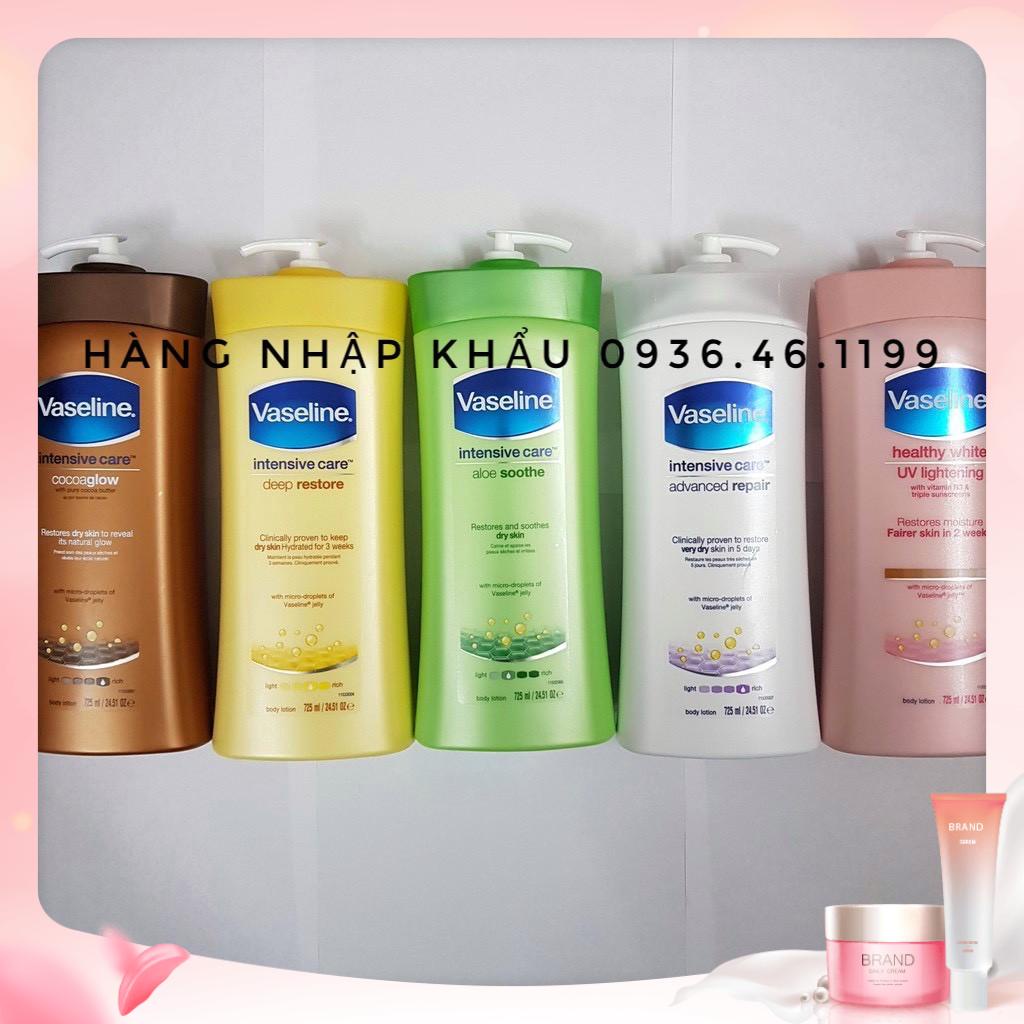 Sữa Dưỡng thể trắng da Vaseline Lotion Mỹ 725ml, trắng mịn màng, cấp ẩm chuyên sâu , phù hợp cho làn da châu Á