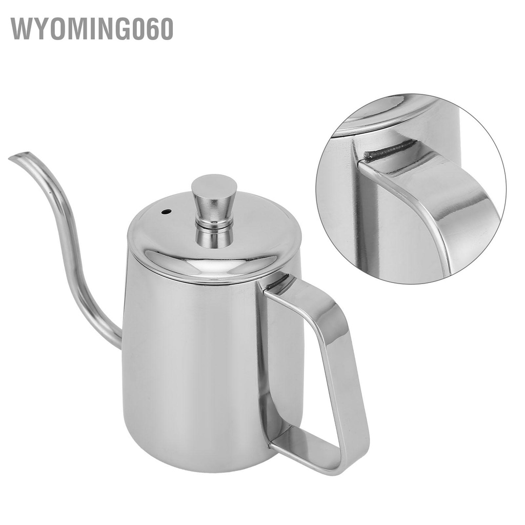 Bình pha cà phê bằng thép không gỉ, Ấm có vòi dài bằng tay có nắp đậy để sử dụng tại nhà