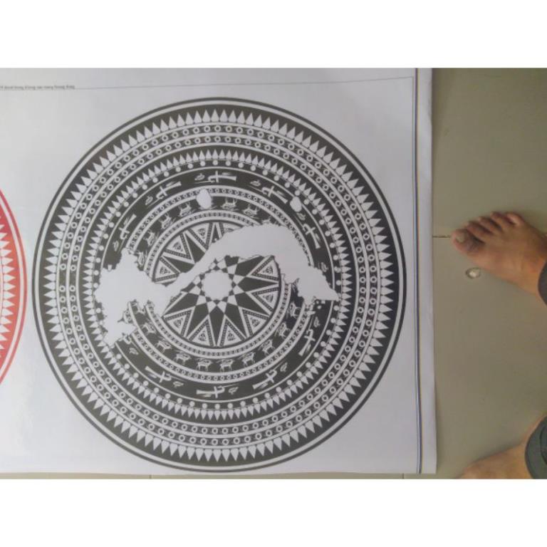 Decal trống đồng,Tem Dán Nắp Capo Cho xe tải, xe ô tô