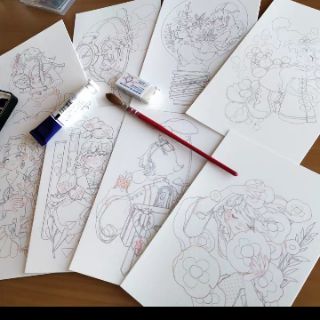 (Hàng sẵn)Line art "HỔ PHÁCH" Artist DREAM