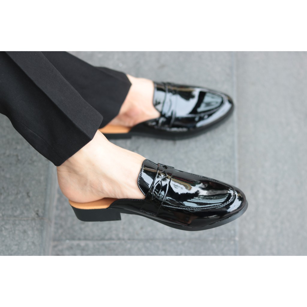 Sục Da Nam,Giày lười Hở Gót,Sục Nam DA BÓNG mùa hè mã L196 | BigBuy360 - bigbuy360.vn