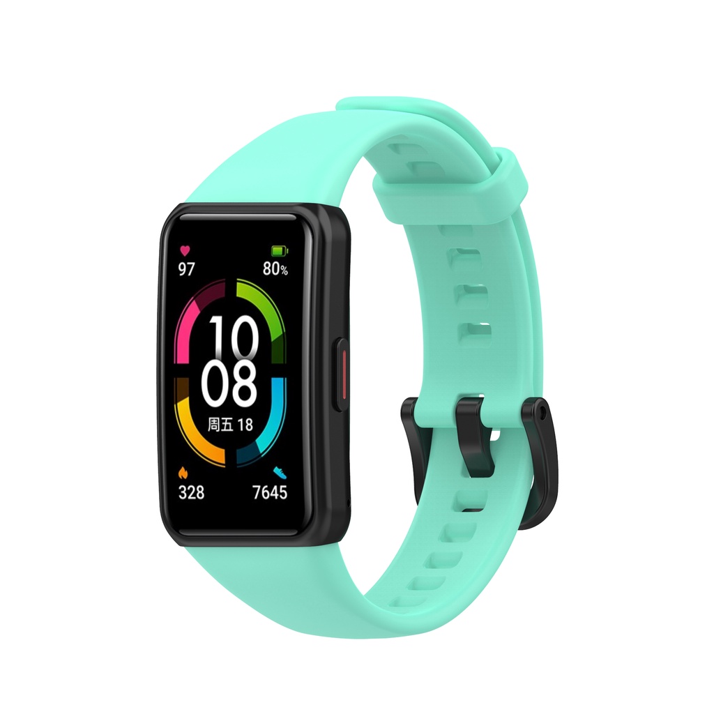 Dây đeo bằng silicon thời trang thể thao không thấm nước mềm mại cho Huawei Huawei band 6 Pro Honor Band 6 7