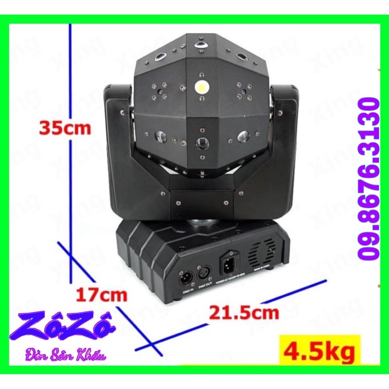 Đèn moving 16 mắt laser+chớp ,Đèn Phòng Bay,Bar,Sân Khấu