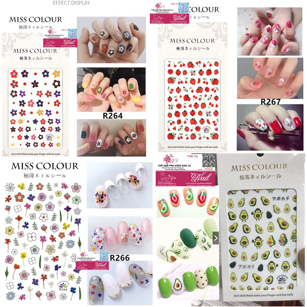 Sticker Hình Quả Đẹp Mẫu Mới - Trang Trí Dán Móng Tay Lạ và Đẹp - Lẻ 1 Cái