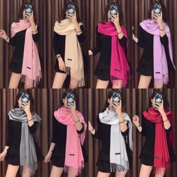 KHĂN CHOÀNG CASHMERE CÁC MÀU TRƠN CỰC MỊN ĐẸP Thời trang siêu xinh 2021