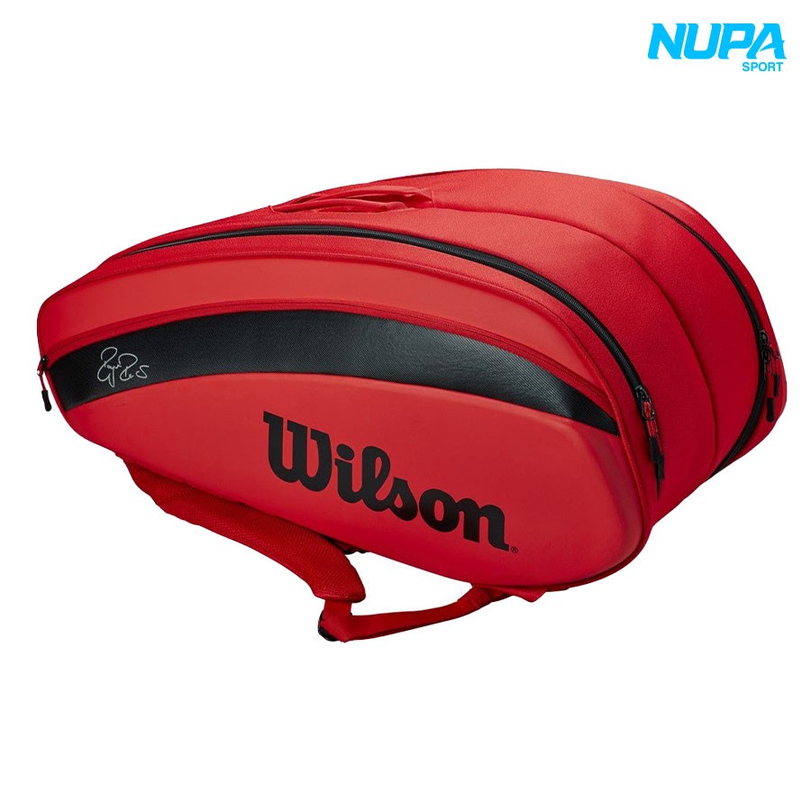 Túi Tennis Wilson Roger Federer DNA 12 Pack - Red/Black