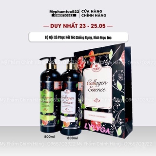 Cặp Dầu Gội Xả Yody Collagen 800ML Phục Hồi Tóc Khô Xơ, Chẻ Ngọn, Giảm Gãy Rụng Hàng Chính Hãng