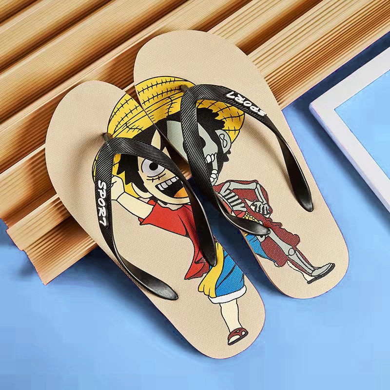 Dép Xỏ Ngón In Hình Luffy One Piece Chống Trượt Thời Trang Mùa Hè Cho Nam