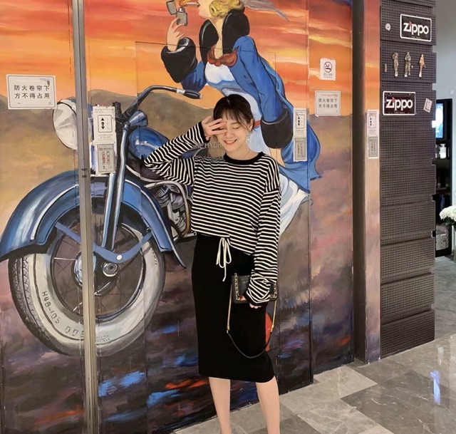 Sét áo và chân váy len