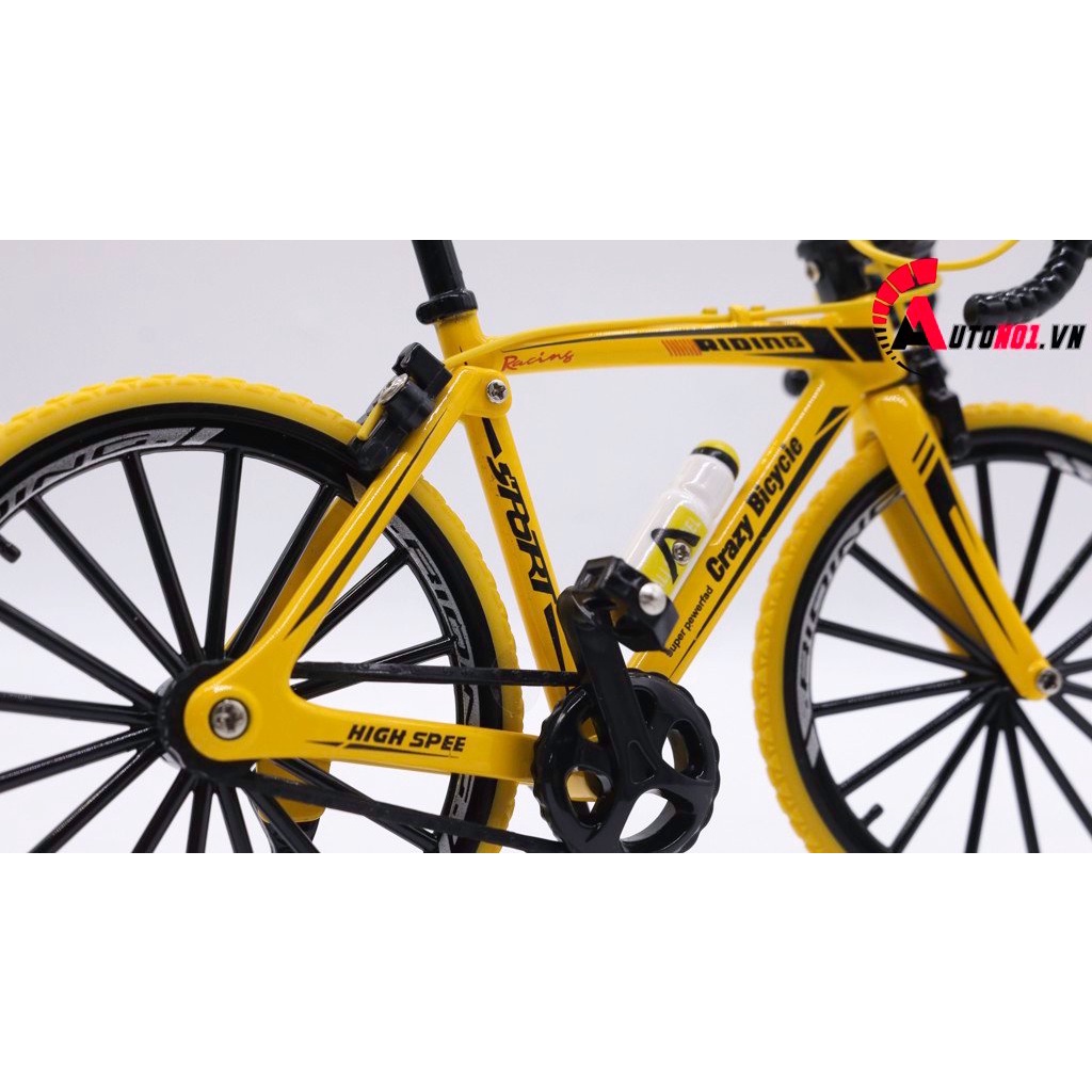 MÔ HÌNH XE ĐẠP ĐỊA HÌNH SPORT YELLOW 1:8 DIECAST MODEL 7747