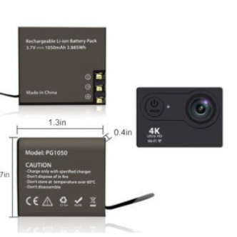 Pin Và Dock Sạc Đôi Cho Eken, SJCam, Amkov 8000s Plus, SooCoo