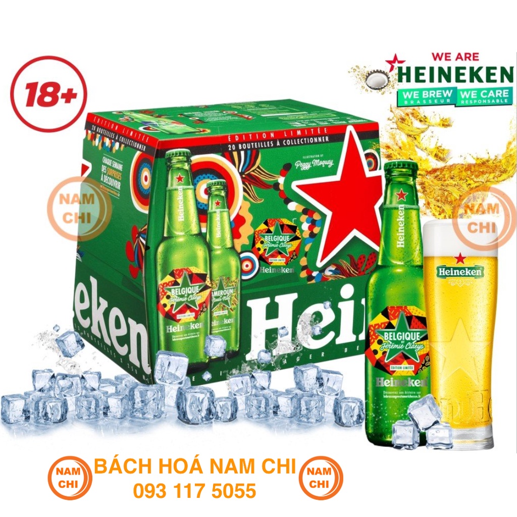 [THÙNG 20 CHAI] Bia HEINEKEN Nhập Khẩu Từ Pháp Thùng 20 Chai