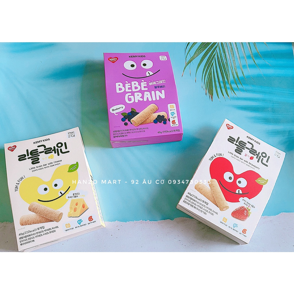 Bánh ăn dặm cho bé ngũ cốc ăn dặm KEMY Hàn Quốc (8 thanh)