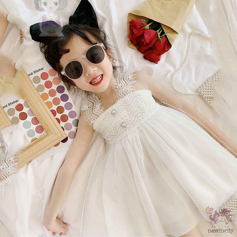 Đầm công chúa phối ren lưới phong cách retro Pháp ngọt ngào cho bé gái