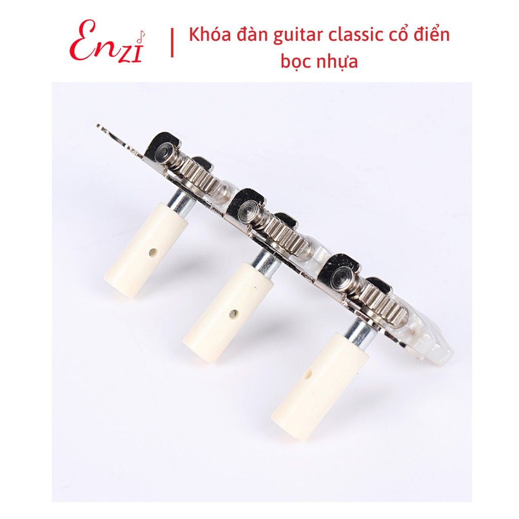 Khoá đàn guitar classic đàn cổ điển nylon có liền 2 vế kèm ốc vít thay thế Enzi