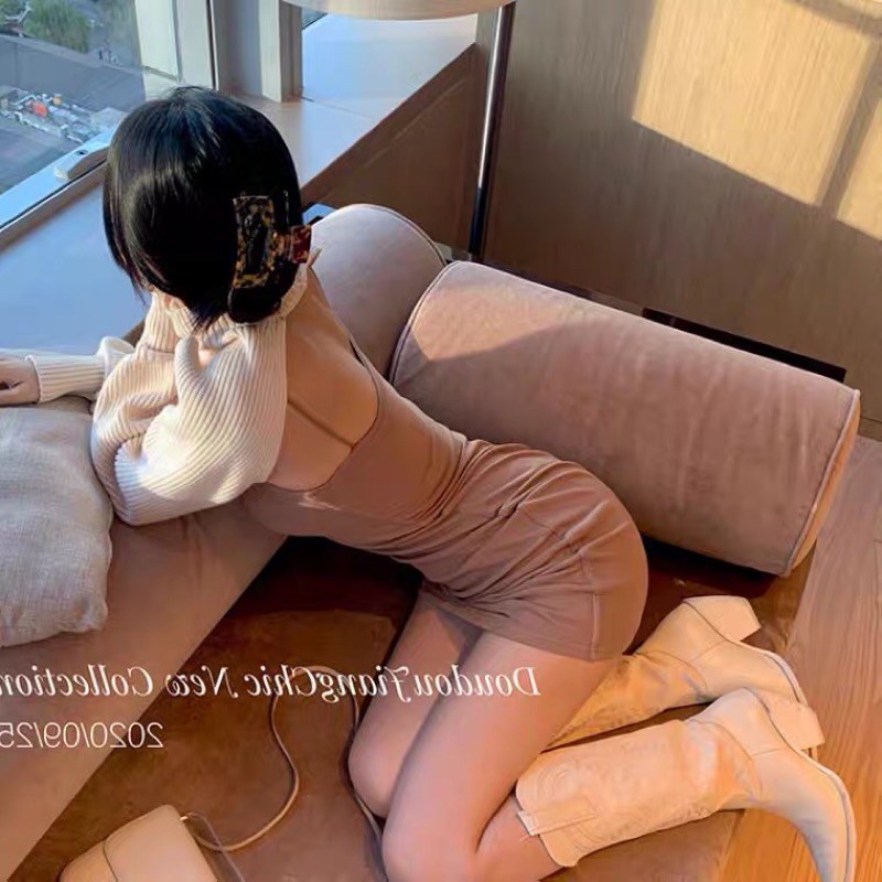 Set đầm body*áo len nửa người