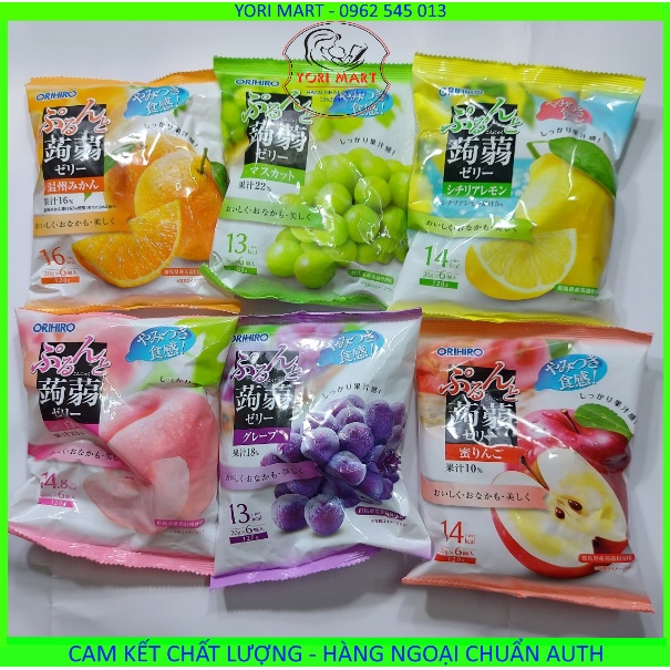 Thạch hoa quả Orihiro Nhật Bản túi 120g và 240g