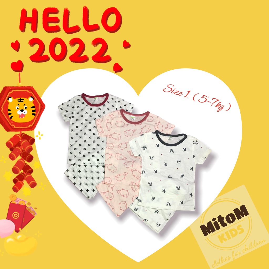 [SALE SỐC] Set 3 bộ 3-12m ♥️ FREESHIP ♥️ Chất thun cotton giấy siêu nhẹ, mềm mịn, thấm hút tốt, họa tiết tươi sáng