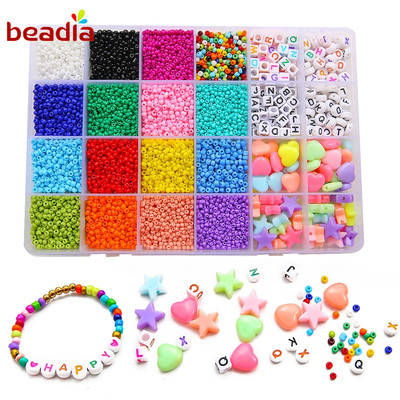Set 16 Hạt Beadia Nhiều Màu Sắc Dùng Làm Trang Sức Tiện Lợi