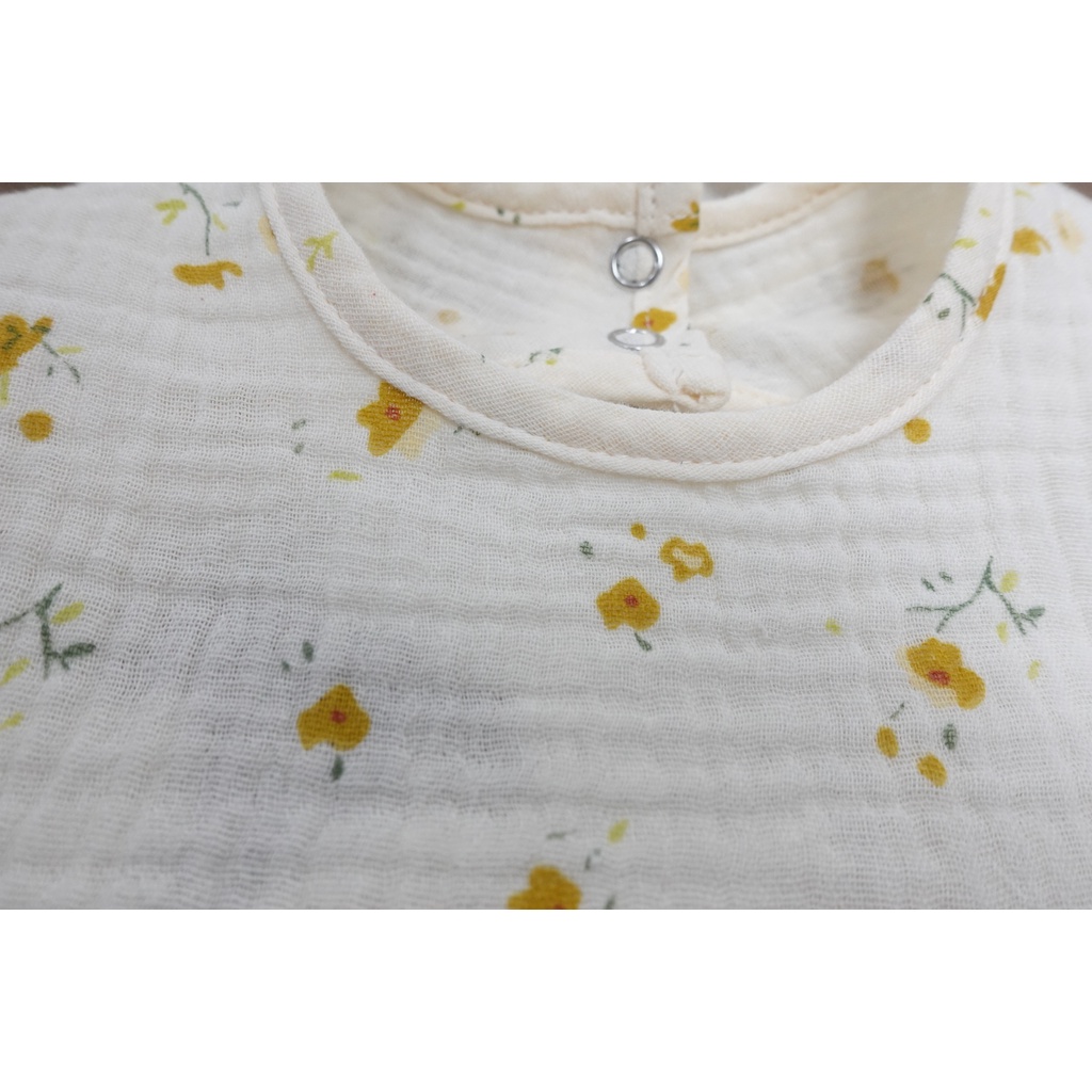 Hebe Bibs_Yếm muslin mỏng sơ sinh hoạ tiết đáng yêu cho bé_Haaro Babies