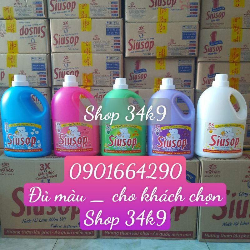 [FREESHIP 70K] 3 lít 8 Nước xả vải SIUSOP can 3kg8 Chọn màu chat với shop nhé