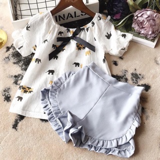Set vải xô cho bé gái