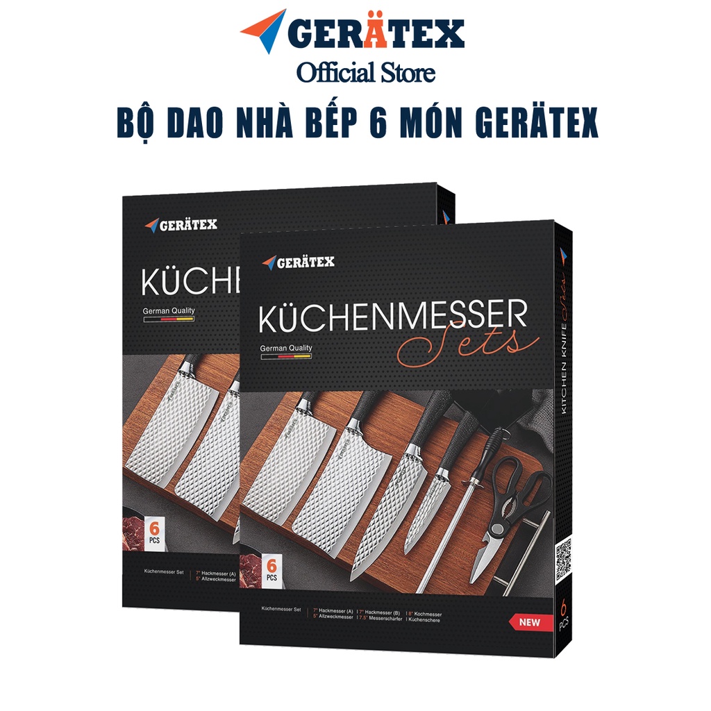 Bộ Dao 6 Món Nhà Bếp Gerätex chất lượng CHLB Đức