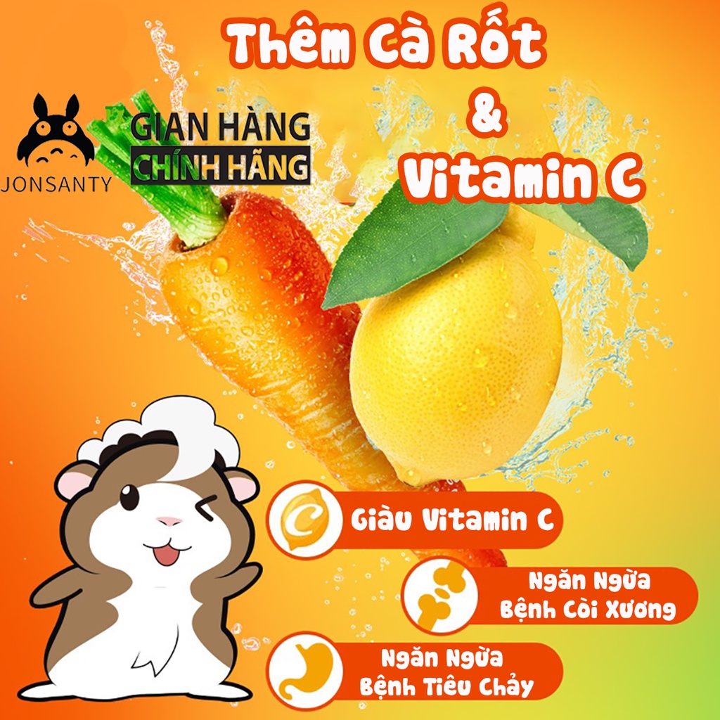 Thức ăn bọ ú chuột lang hãng JONSANTY giàu chất xơ kết hợp rau củ quả nguyên liệu cao cấp gói lớn 5LB/2,2kg CST321