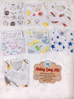 Bộ ba lỗ cotton giấy cho bé