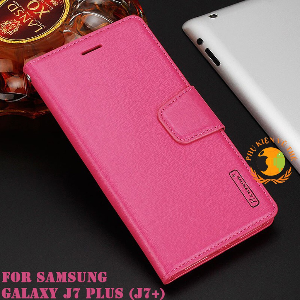 Bao Da Kèm Ví 2 in 1 Dành Cho Điện Thoại Samsung Galaxy J7 Plus Hanman Cao Cấp | BigBuy360 - bigbuy360.vn