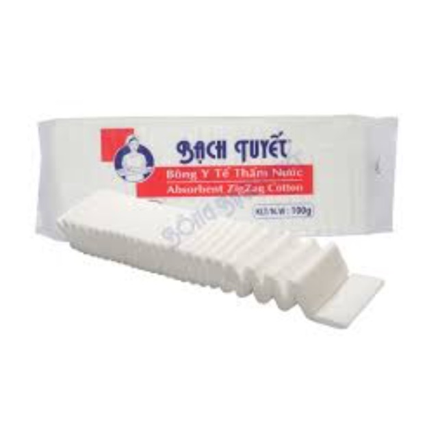 Bông gòn Bạch Tuyết cắt miếng (size 7x7 cm) dùng trong spa và thẩm mỹ viện