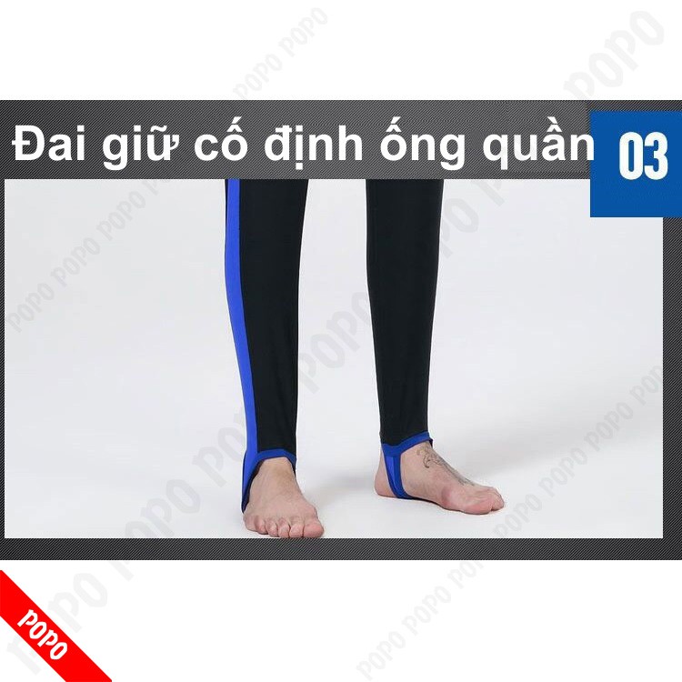 Quần áo lặn biển, đi bơi dày 1mm cho nam màu Vàng chống nắng, chống tia UV, chống tia cực tím POPO Collection