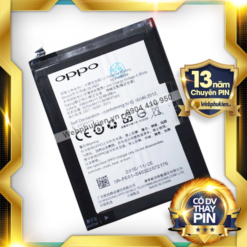 Pin zin cho Oppo F1S / A59 (BLP601) - 3075mAh