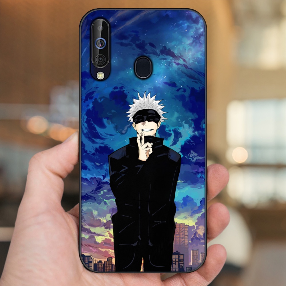 Ốp lưng Samsung A8s, A60, M30 viền đen in hình Satoru Jujutsu Kaisen